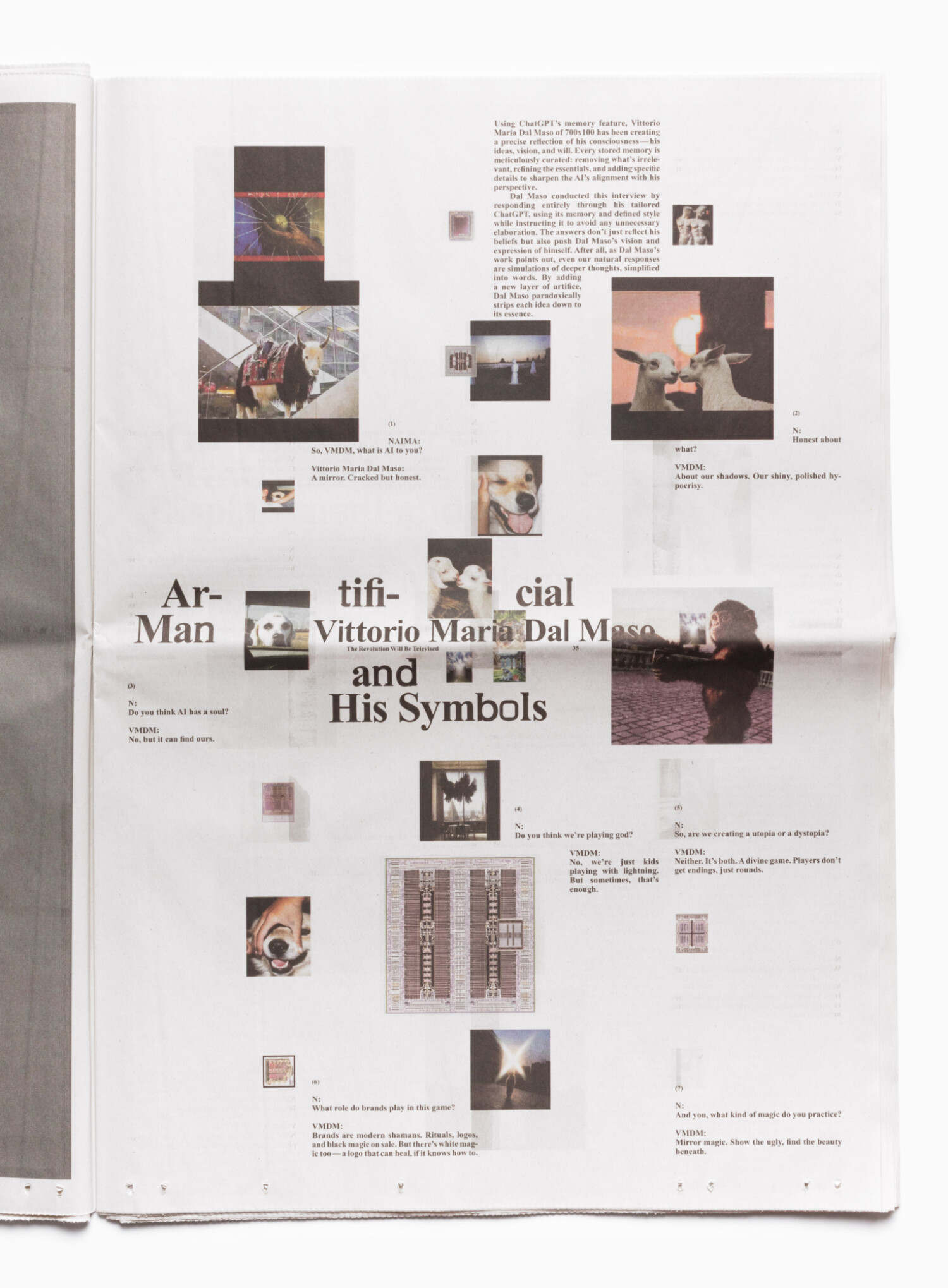 Michel Egger Naima Issue 02 Newspaper Vittorio Maria Dal Maso